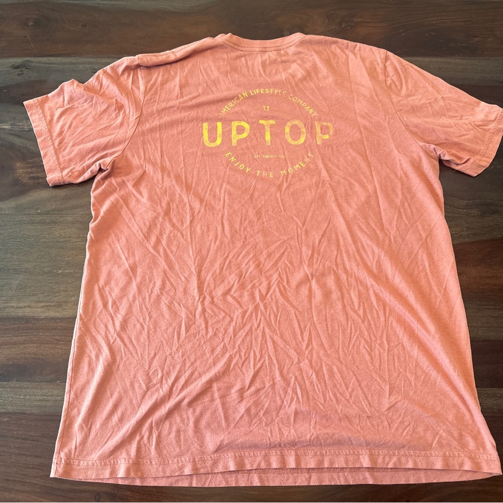 Uptop Clothing Co. | Red and Yellow Short Sleeve Tee - Picture 3 of 4